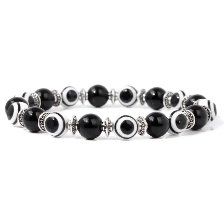 Olivenorma Evil Eye Natural Stone Beads Bracelet - Obsidian - image 14