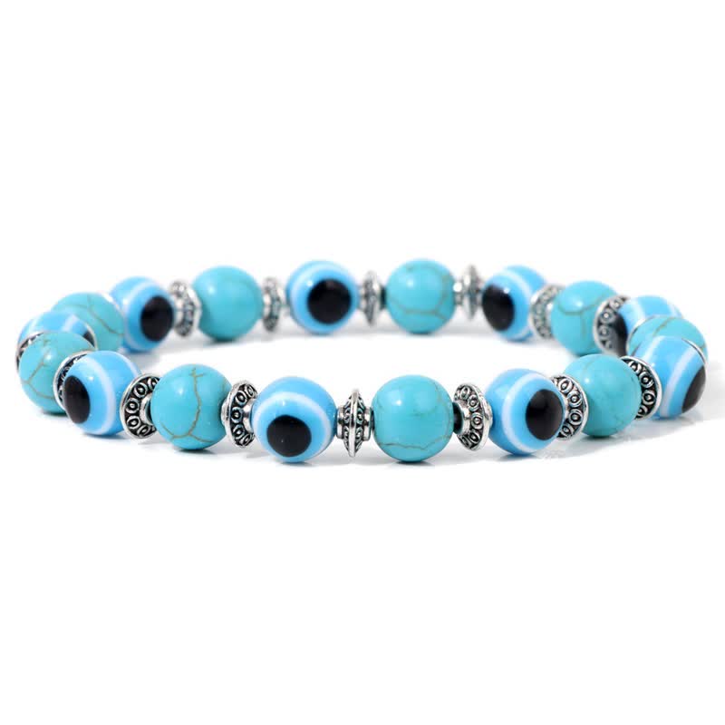 Olivenorma Evil Eye Natural Stone Beads Bracelet - Turquoise - image 22