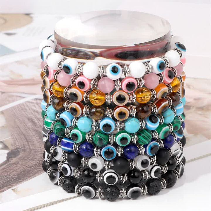 Olivenorma Evil Eye Natural Stone Beads Bracelet - image 26
