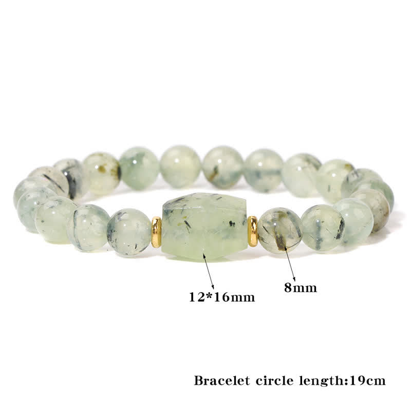Olivenorma Natural Stone Beaded Square Faceted Pendant Bracelet - image 18