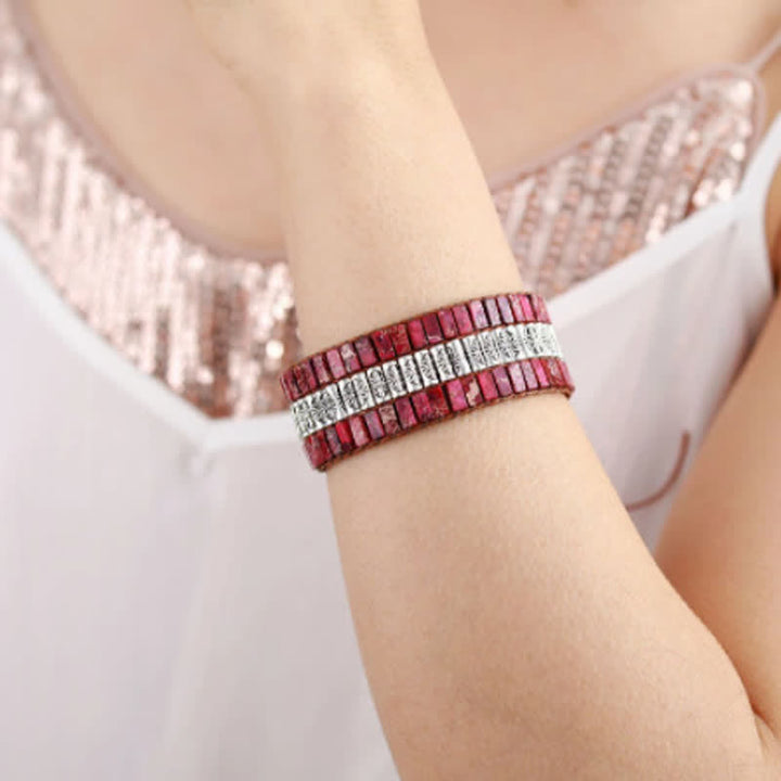 Olivenorma Emperor Stone Boho Adjustable Wrap Bracelet - image 9