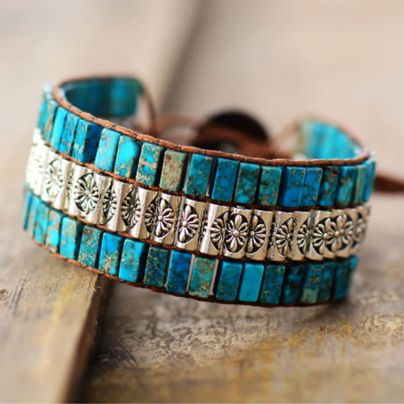 Olivenorma Emperor Stone Boho Adjustable Wrap Bracelet - image 2