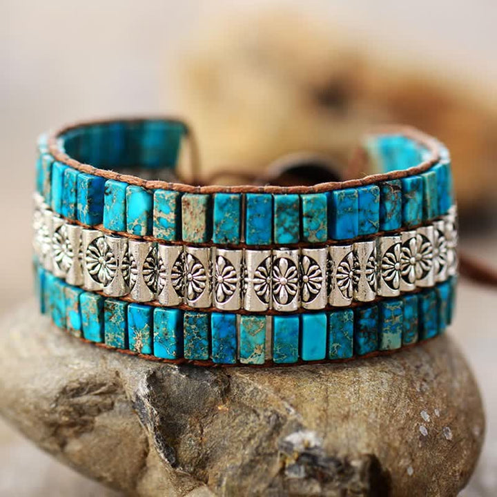 Olivenorma Emperor Stone Boho Adjustable Wrap Bracelet - Emperor Stone - image 0
