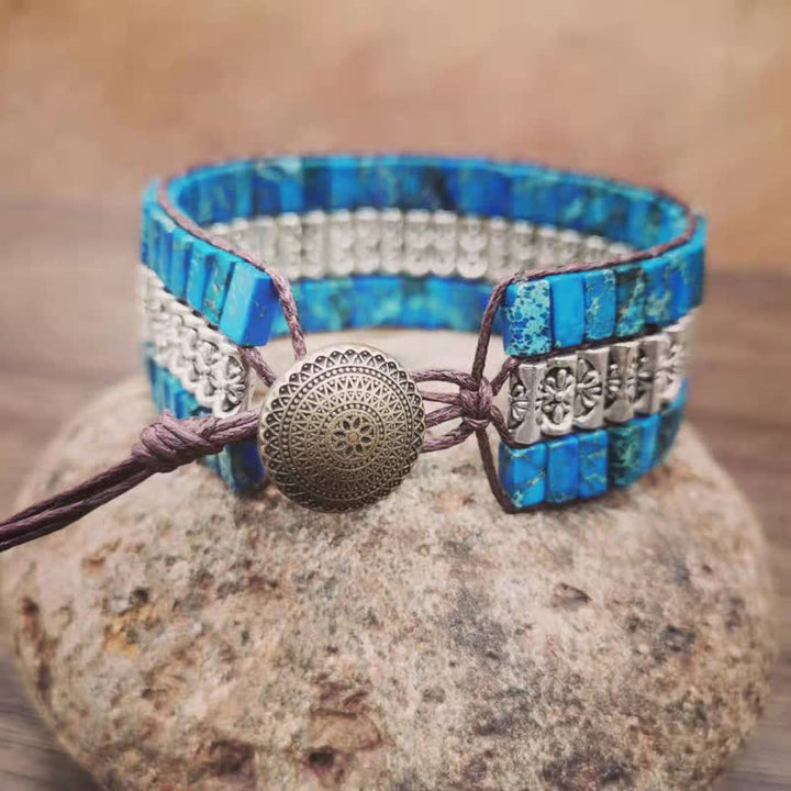 Olivenorma Emperor Stone Boho Adjustable Wrap Bracelet - image 6