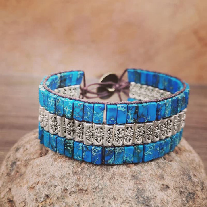 Olivenorma Emperor Stone Boho Adjustable Wrap Bracelet - image 5