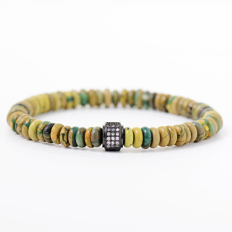 Olivenorma Green Emperor Stone Zircon Beads Beaded Bracelet - image 1
