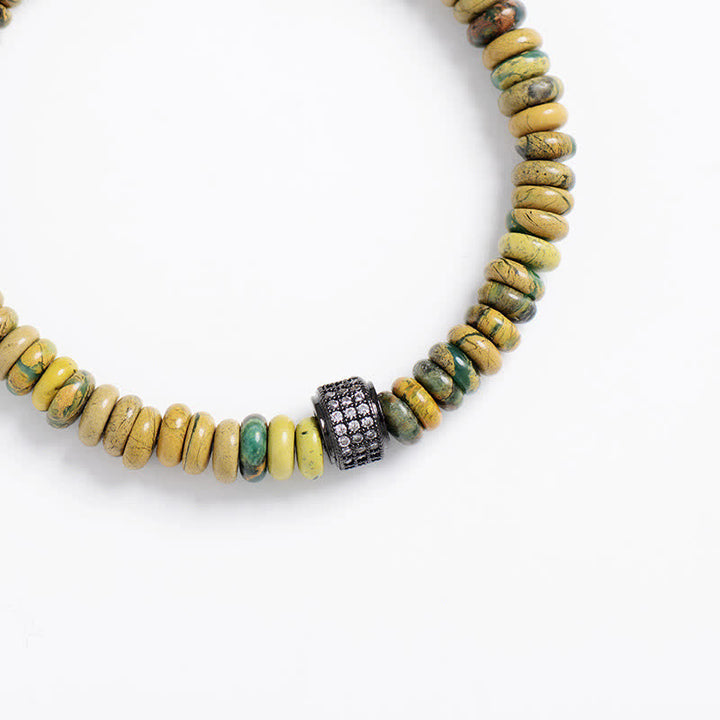 Olivenorma Green Emperor Stone Zircon Beads Beaded Bracelet - image 3