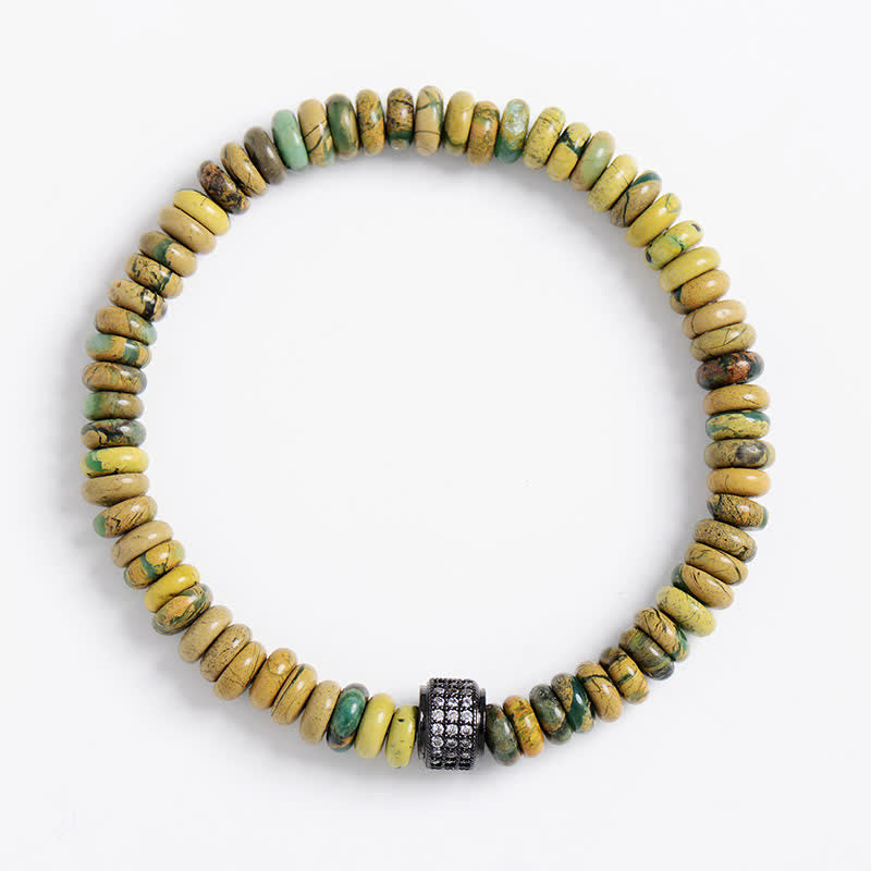 Olivenorma Green Emperor Stone Zircon Beads Beaded Bracelet - Green Emperor Stone - image 0