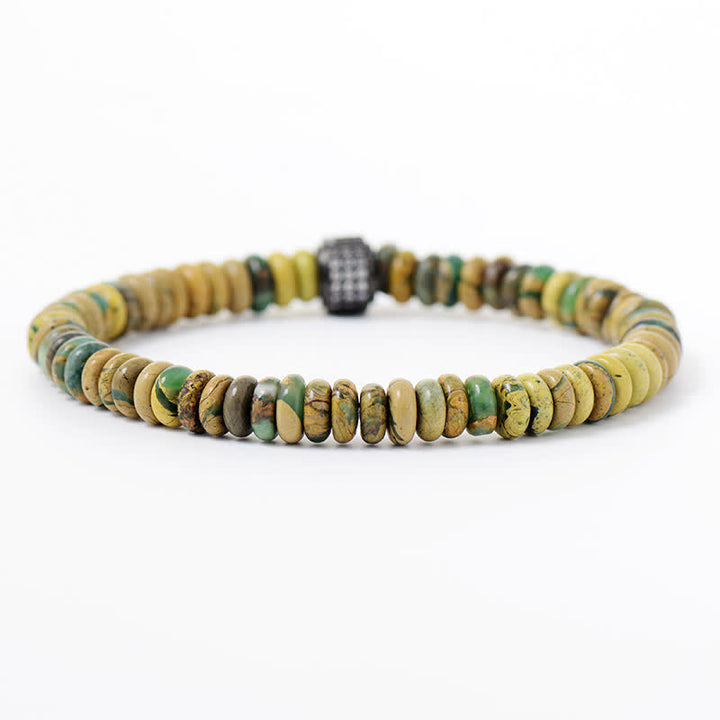 Olivenorma Green Emperor Stone Zircon Beads Beaded Bracelet - image 2
