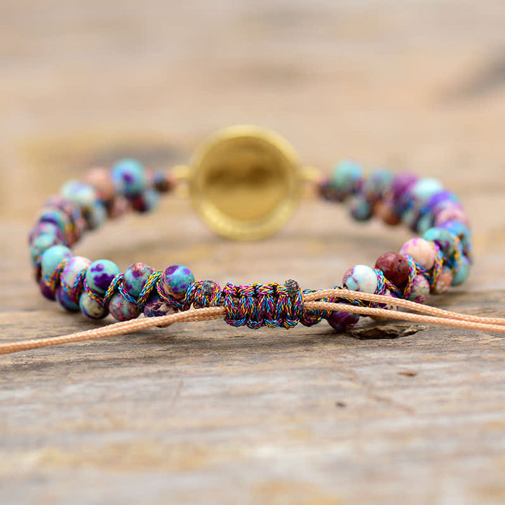 Olivenorma Opal Double Layer Purple Emperor Stone Braided Bracelet - image 2