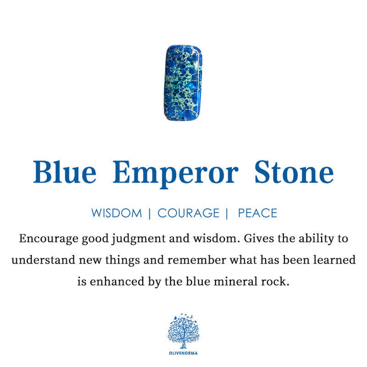 Olivenorma Heart Opal Blue Apatite Emperor Stone Wrap Bracelet - image 6