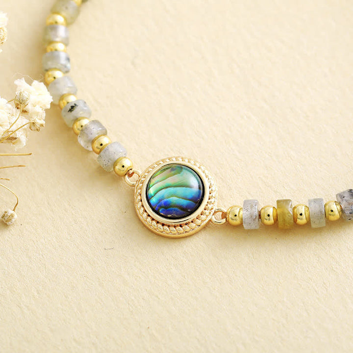 Olivenorma Labradorite Beads Nacre Pendant Bracelet - image 2