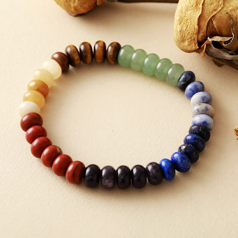 Olivenorma Natural Stone Chakra Beads Women Men Bracelet - Men - image 0