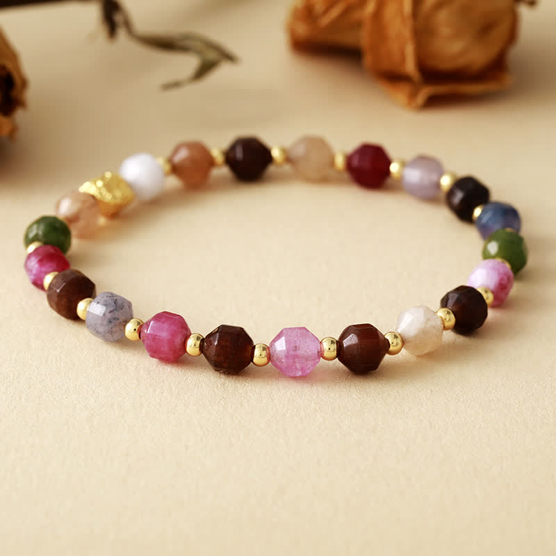Olivenorma Tourmaline Handmade Beads Elastic Rope Adjustable Bracelet - image 2