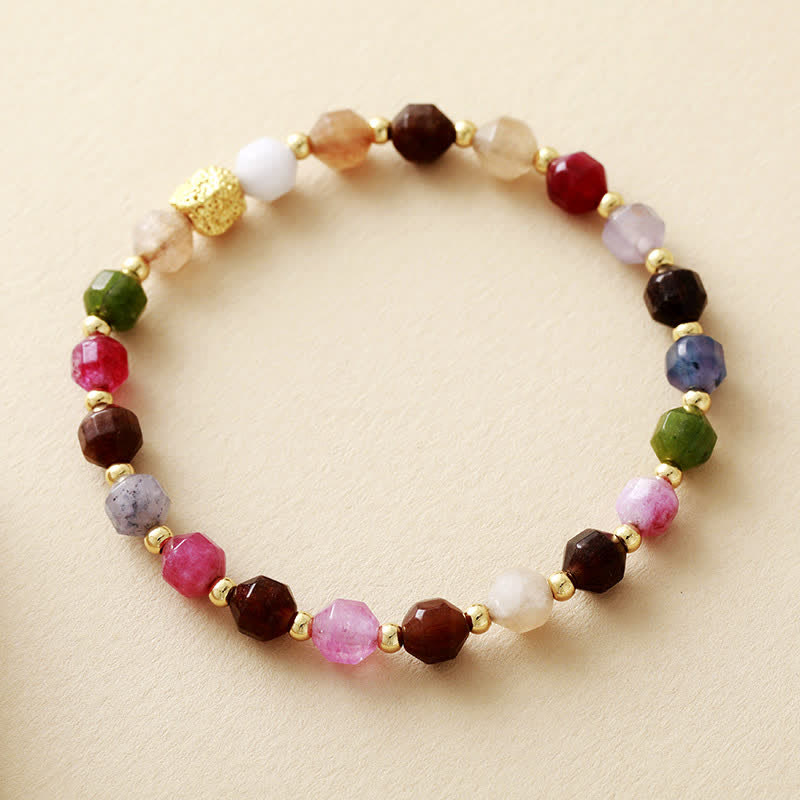 Olivenorma Tourmaline Handmade Beads Elastic Rope Adjustable Bracelet - image 1