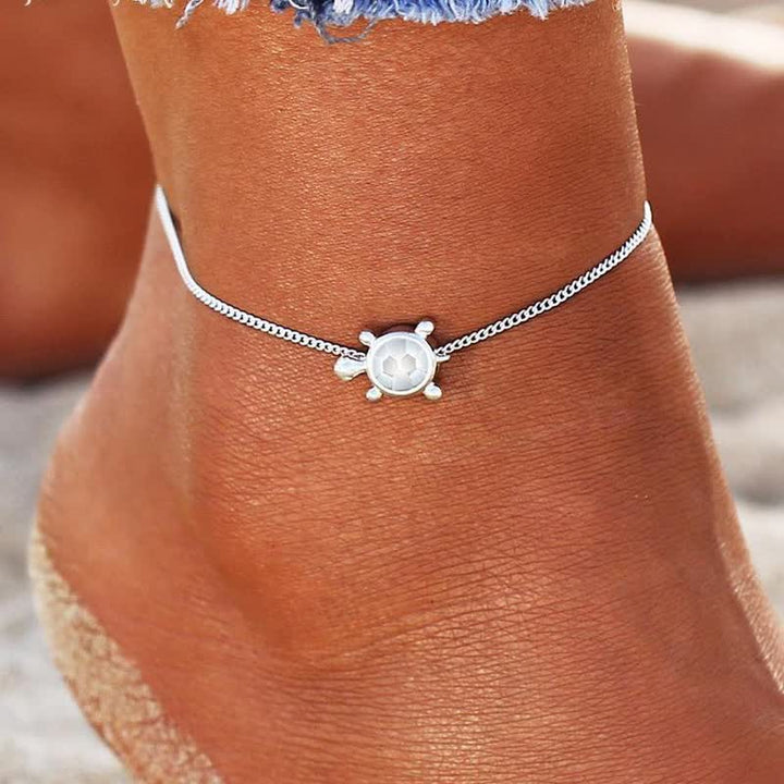 Olivenorma Handmade Silver Color Turtle Alloy Anklet - Turtle - image 0