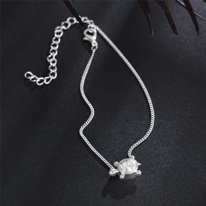 Olivenorma Handmade Silver Color Turtle Alloy Anklet - image 4