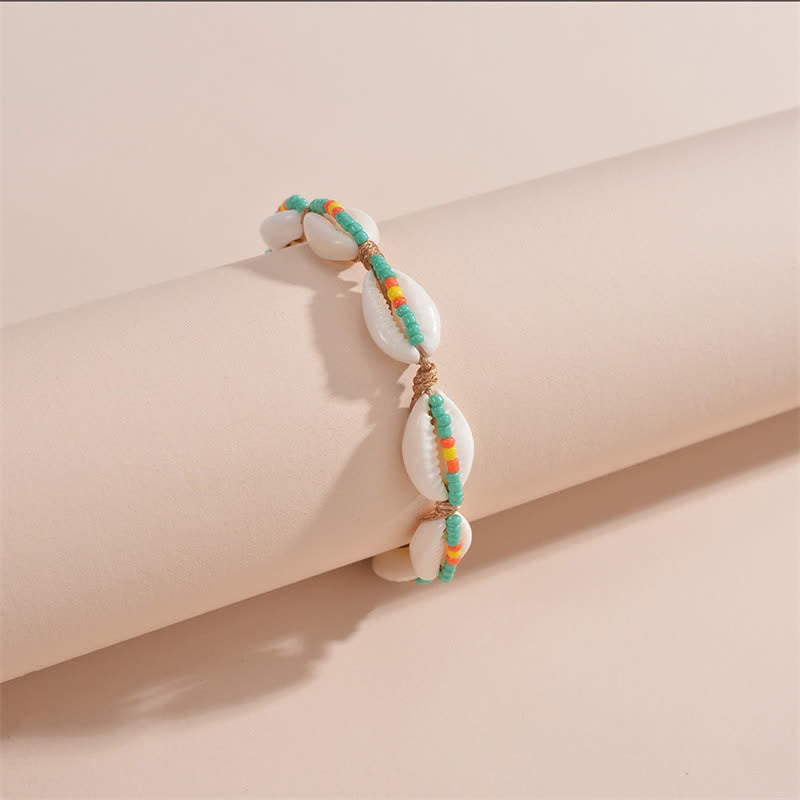 Olivenorma Turquoise Starfish Shell Beaded Anklet - image 6