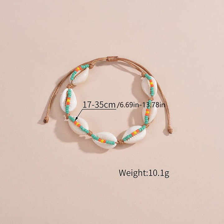 Olivenorma Turquoise Starfish Shell Beaded Anklet - image 7