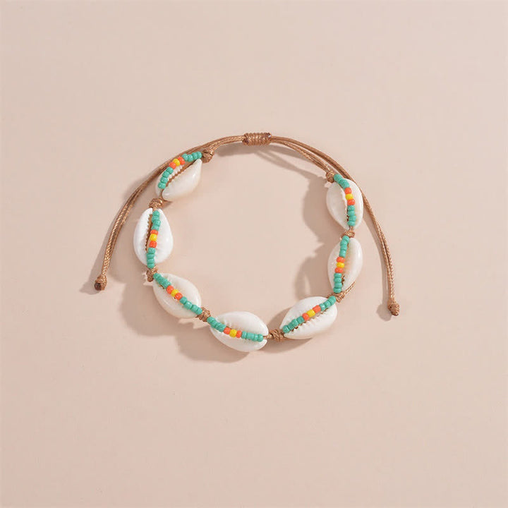 Olivenorma Turquoise Starfish Shell Beaded Anklet - image 5