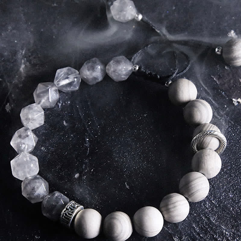 Olivenorma "Gods" Natural Crystal Beaded Bracelet - image 1