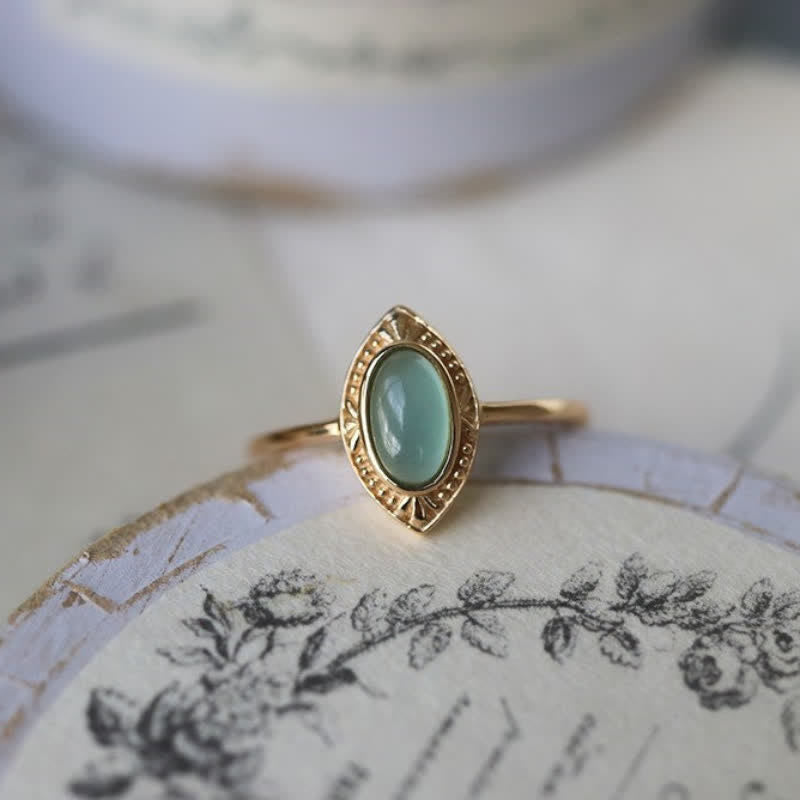 Olivenorma Natural Peridot Oval Lace Adjustable Ring - image 1