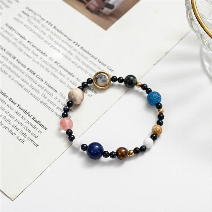 Olivenorma Natural Stone Planets Galaxy Solar System Bracelet - image 1