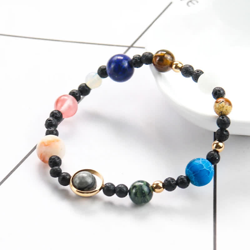 Olivenorma Natural Stone Planets Galaxy Solar System Bracelet - image 3