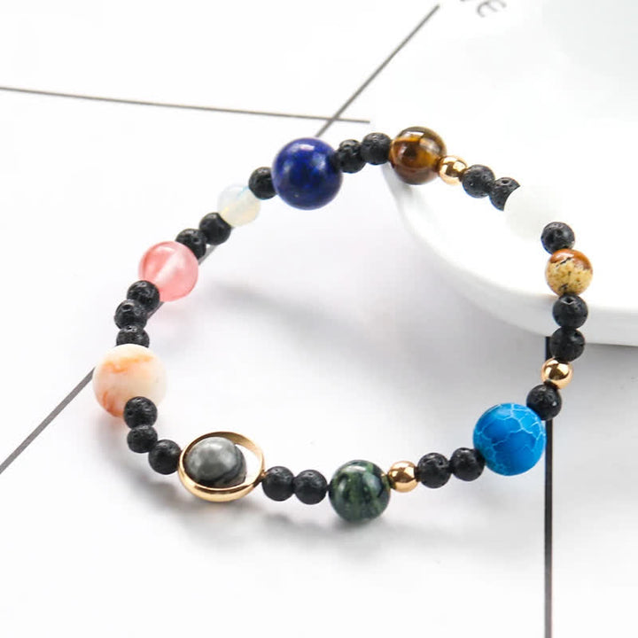 Olivenorma Natural Stone Planets Galaxy Solar System Bracelet - image 3