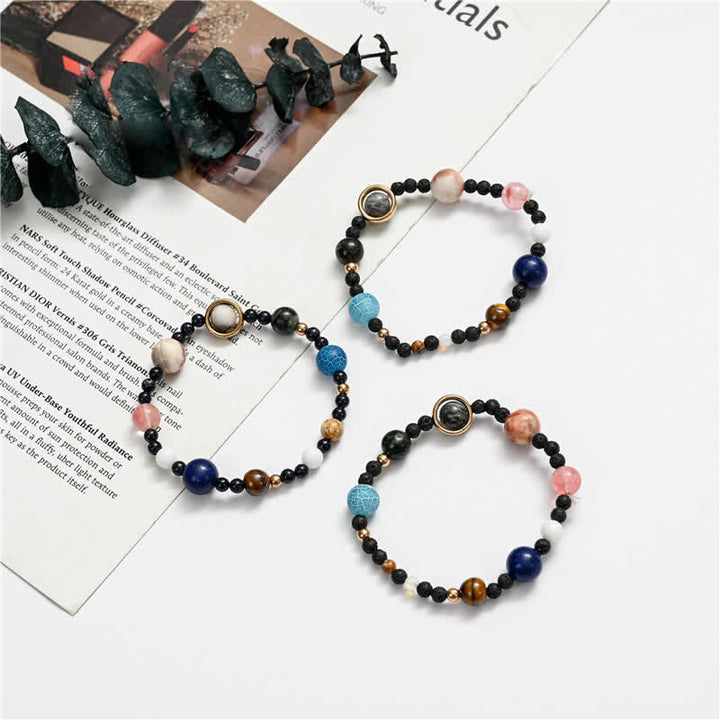 Olivenorma Natural Stone Planets Galaxy Solar System Bracelet - image 4