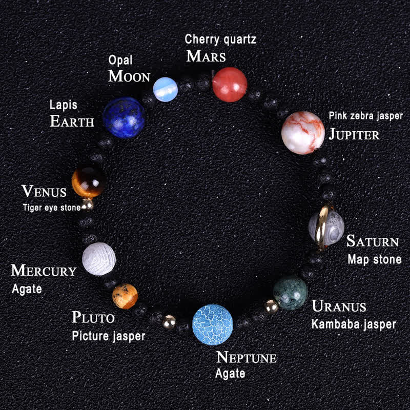 Olivenorma Natural Stone Planets Galaxy Solar System Bracelet - image 7