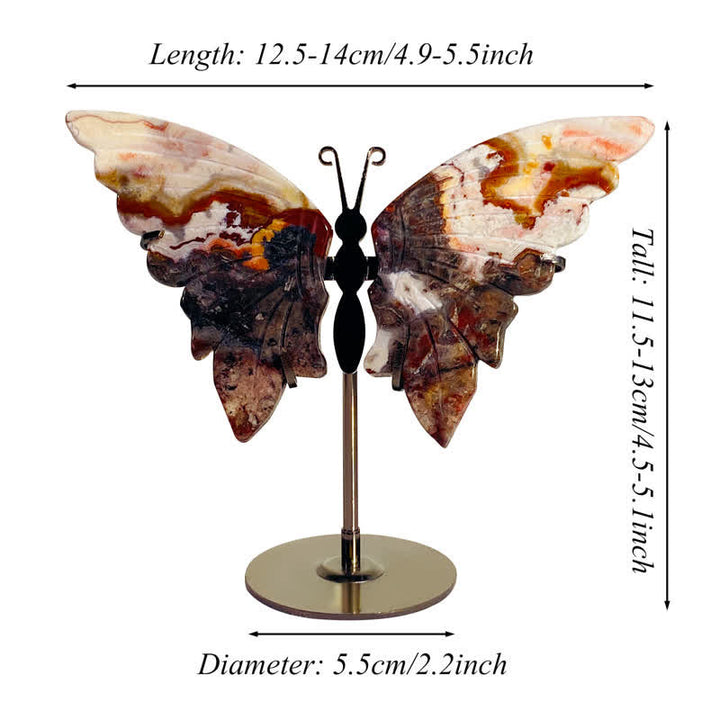Olivenorma Natural Agate Butterfly Carving Gemstone Decoration - image 4