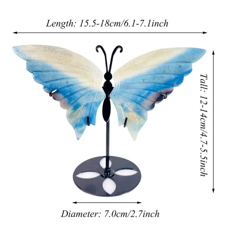 Olivenorma Natural Trolleite Butterfly Carving Gemstone Decoration - image 4