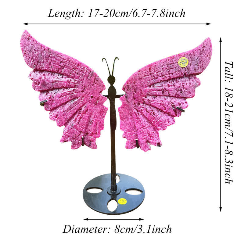 Olivenorma Red Corundum Large Butterfly Carving Gemstone Decoration - image 4