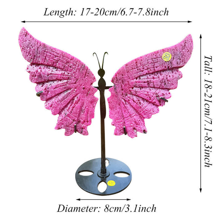 Olivenorma Red Corundum Large Butterfly Carving Gemstone Decoration - image 4