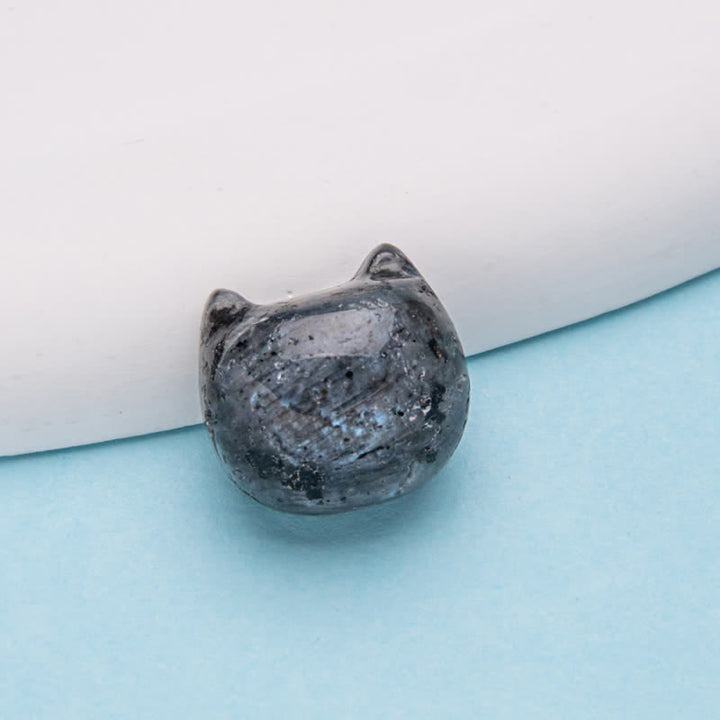 Olivenorma Natural Crystal 2cm Kitten Head Carving Gemstone Decoration - Flash Stone - image 12