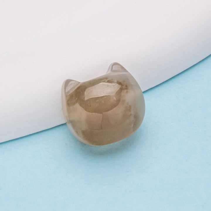 Olivenorma Natural Crystal 2cm Kitten Head Carving Gemstone Decoration - Agate - image 8