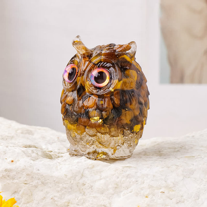 Olivenorma Epoxy Gravel Owl Ornament Gemstone Decoration - image 11