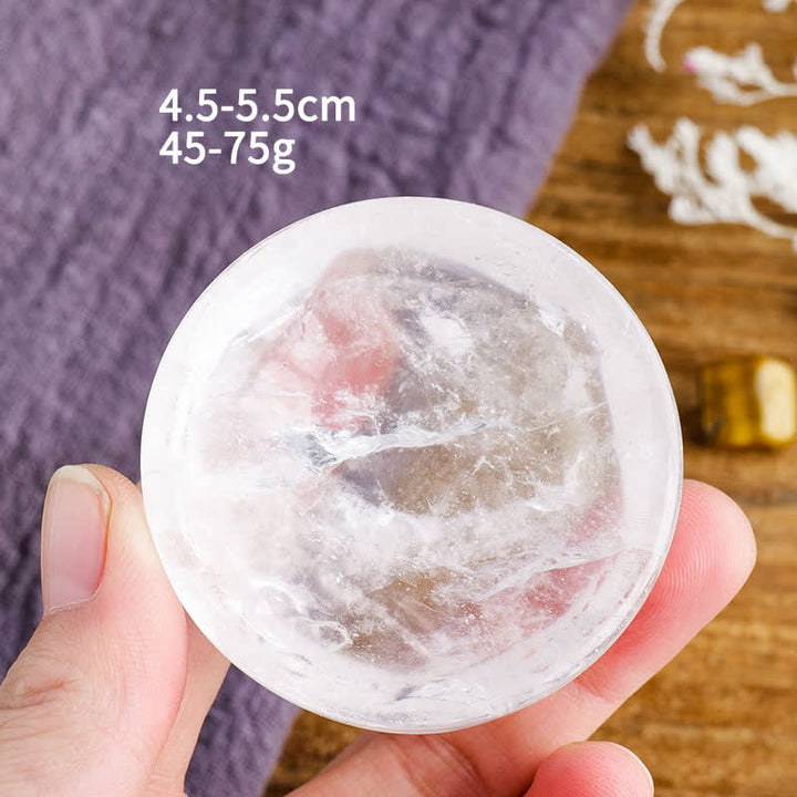 Olivenorma Natural Raw Stone Round Moon Crystal Bowl - Clear Crystal & Round Bowl - image 1