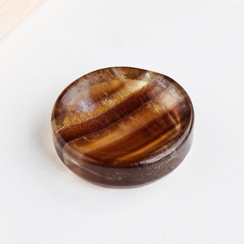 Olivenorma Natural Raw Stone Round Moon Crystal Bowl - image 10