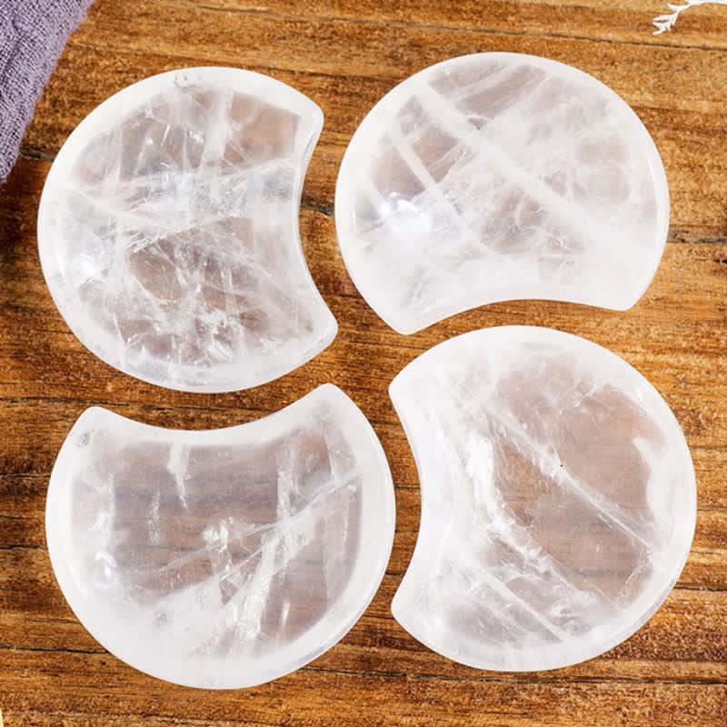 Olivenorma Natural Raw Stone Round Moon Crystal Bowl - image 19