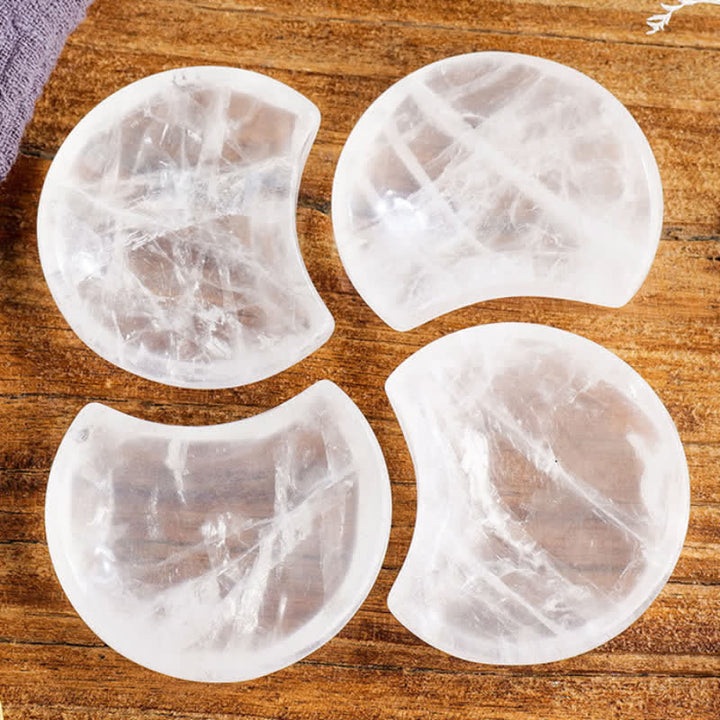 Olivenorma Natural Raw Stone Round Moon Crystal Bowl - image 19