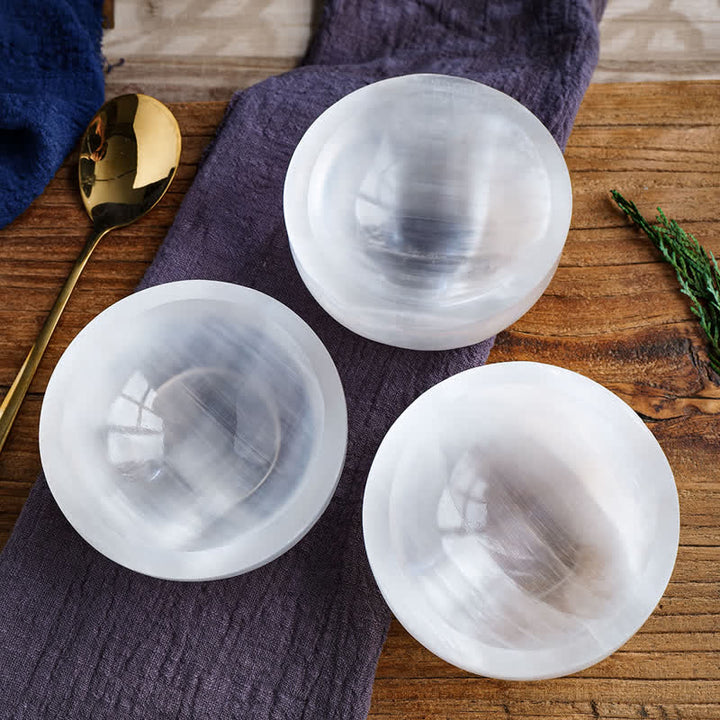 Olivenorma Gypsum Quartz Gemstone Crystal Bowl - Gypsum Quartz - image 0