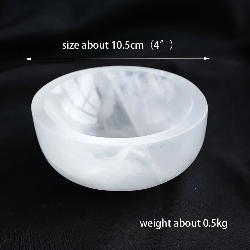Olivenorma Gypsum Quartz Gemstone Crystal Bowl - image 8