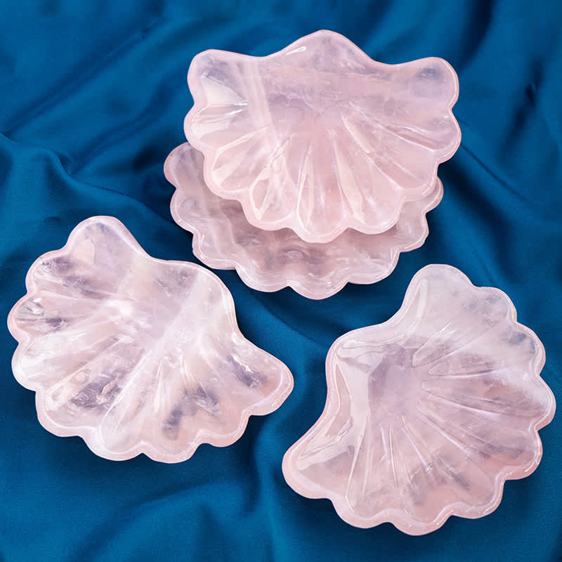 Olivenorma Rose Quartz Shell Carving Ornaments Crystal Bowl - image 4