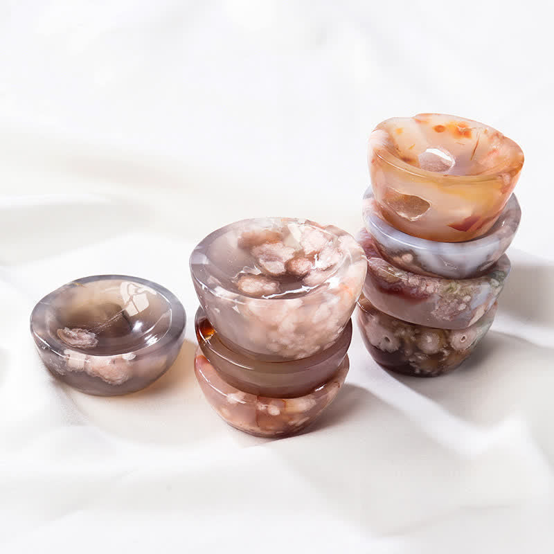 Olivenorma Cherry Blossom Agate Sardonyx Crystal Bowl - image 11