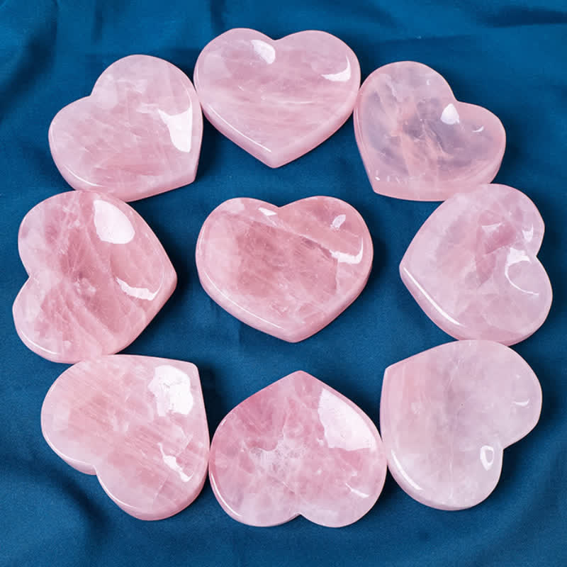 Olivenorma Rose Quartz Heart Carving Decoration Crystal Bowl - image 3
