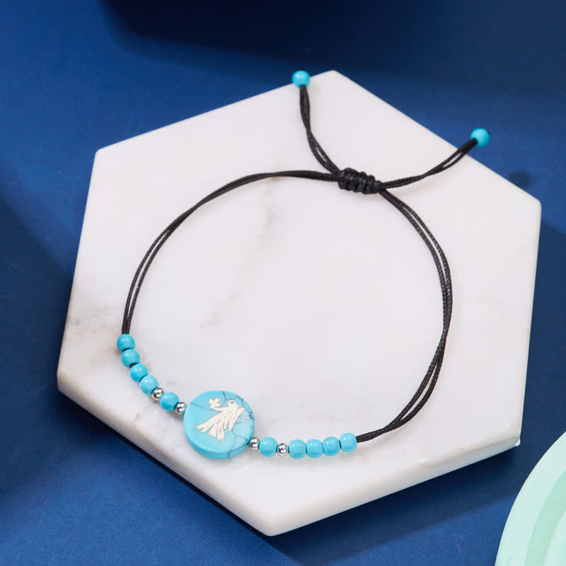 Olivenorma 12 Constellations Zodiac Pattern Turquoise Braided Bracelet - Virgo - image 11