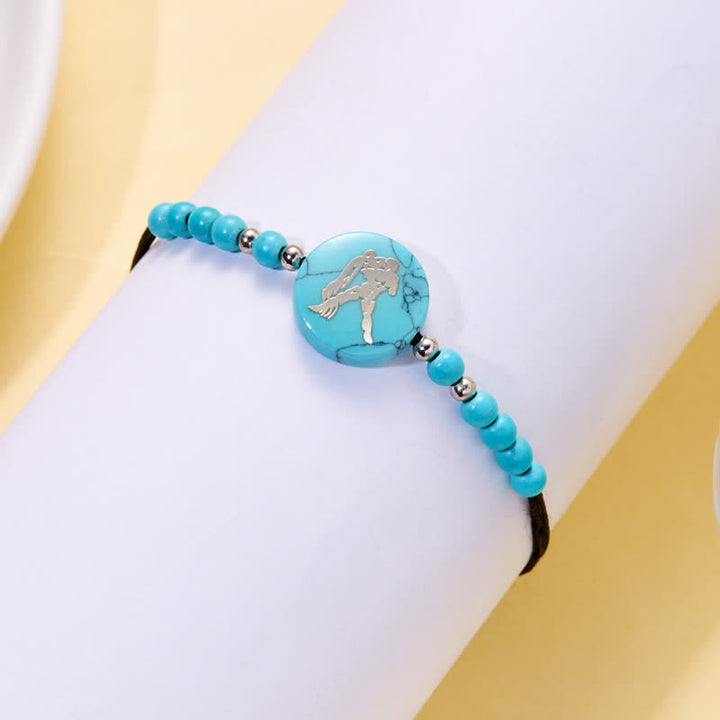 Olivenorma 12 Constellations Zodiac Pattern Turquoise Braided Bracelet - image 14