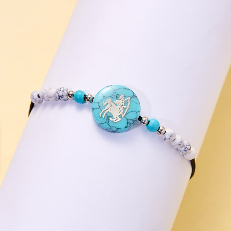Olivenorma 12 Constellations Zodiac Pattern Turquoise Braided Bracelet - image 17